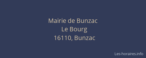 Mairie de Bunzac