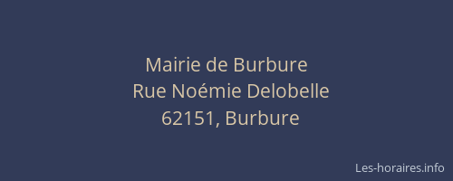 Mairie de Burbure