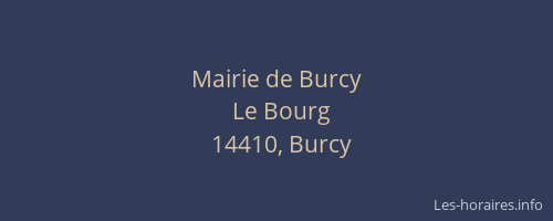 Mairie de Burcy