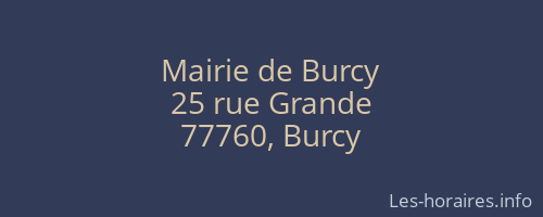 Mairie de Burcy