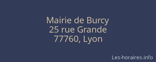 Mairie de Burcy