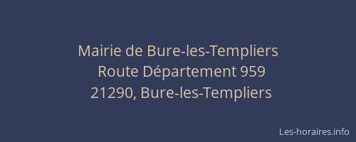 Mairie de Bure-les-Templiers