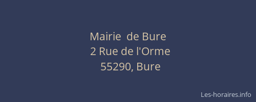 Mairie  de Bure