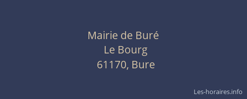 Mairie de Bur&eacute;