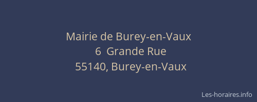 Mairie de Burey-en-Vaux