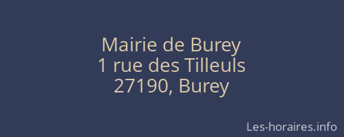 Mairie de Burey