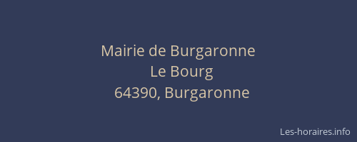 Mairie de Burgaronne