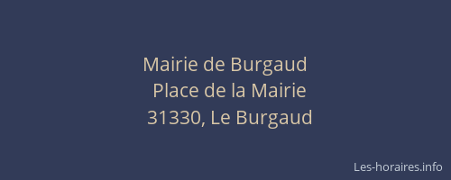 Mairie de Burgaud