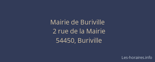 Mairie de Buriville