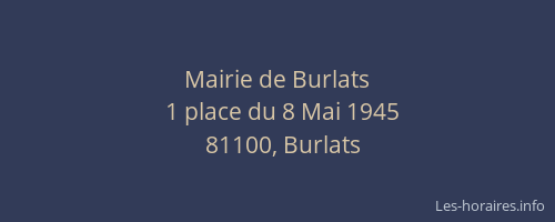 Mairie de Burlats