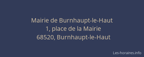 Mairie de Burnhaupt-le-Haut
