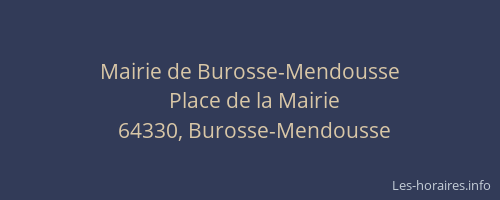 Mairie de Burosse-Mendousse