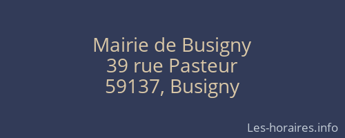 Mairie de Busigny