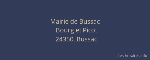 Mairie de Bussac