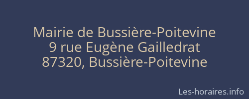 Mairie de Bussière-Poitevine