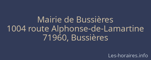 Mairie de Bussières