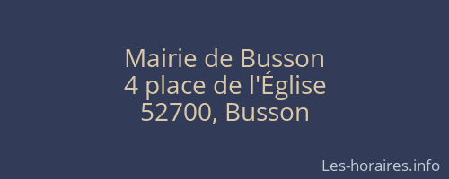 Mairie de Busson