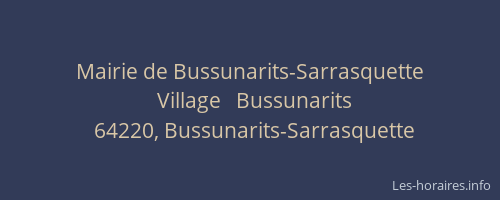 Mairie de Bussunarits-Sarrasquette