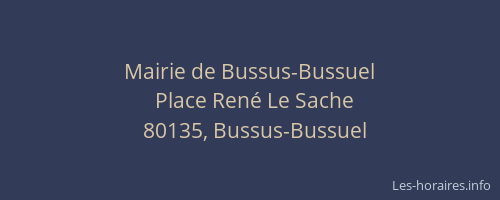Mairie de Bussus-Bussuel