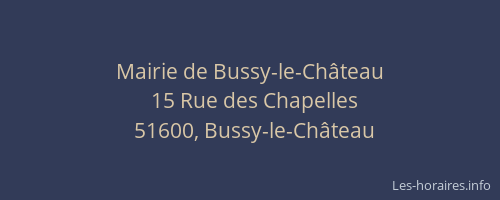 Mairie de Bussy-le-Château