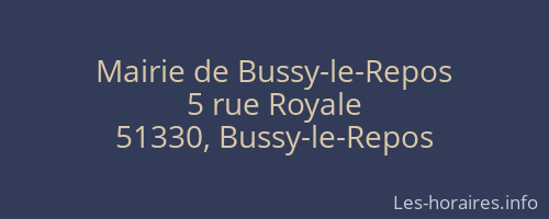 Mairie de Bussy-le-Repos