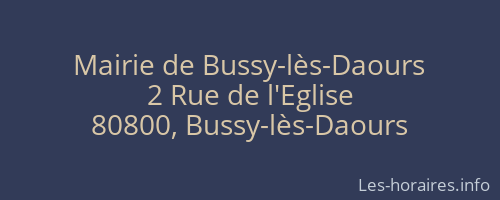Mairie de Bussy-lès-Daours