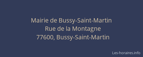 Mairie de Bussy-Saint-Martin
