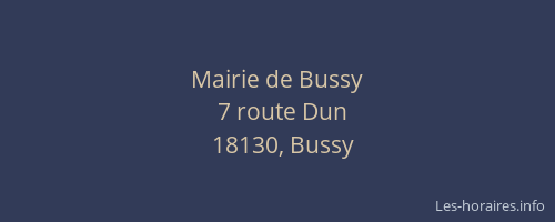Mairie de Bussy