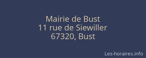Mairie de Bust