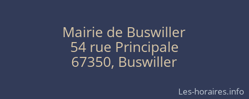 Mairie de Buswiller