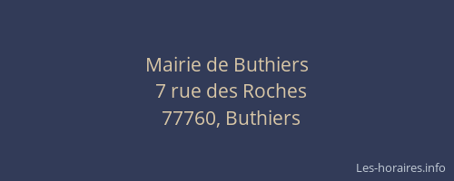 Mairie de Buthiers