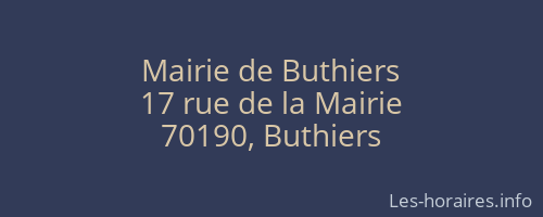 Mairie de Buthiers