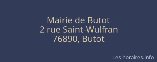 Mairie de Butot