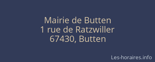 Mairie de Butten