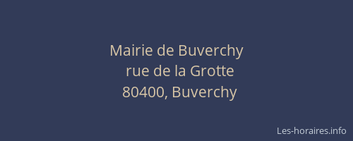 Mairie de Buverchy