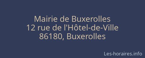 Mairie de Buxerolles