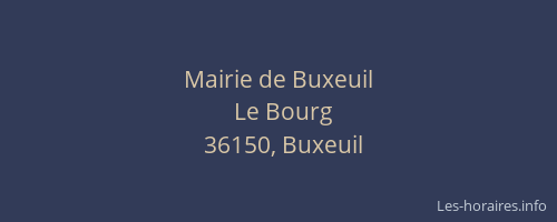 Mairie de Buxeuil