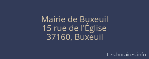 Mairie de Buxeuil