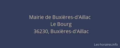 Mairie de Buxi&egrave;res-d'Aillac