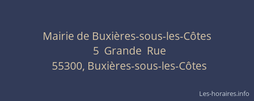 Mairie de Buxi&egrave;res-sous-les-C&ocirc;tes