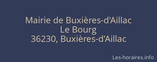 Mairie de Buxières-d'Aillac