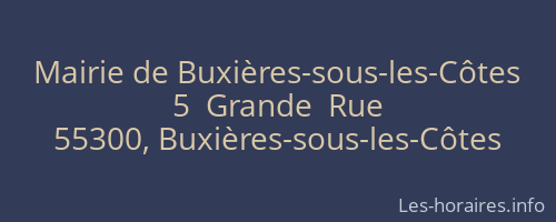 Mairie de Buxières-sous-les-Côtes