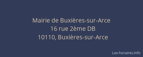 Mairie de Buxières-sur-Arce
