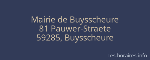 Mairie de Buysscheure