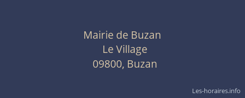 Mairie de Buzan