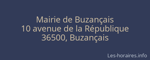 Mairie de Buzançais