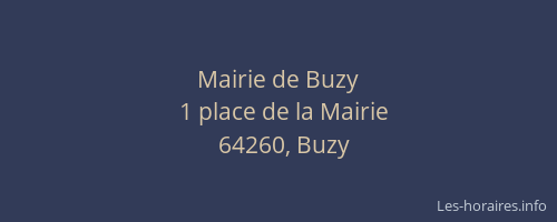 Mairie de Buzy