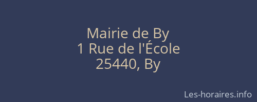 Mairie de By