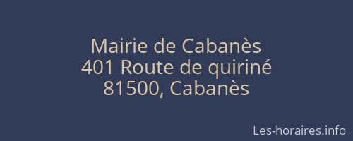 Mairie de Cabanès