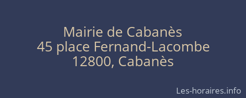 Mairie de Cabanès